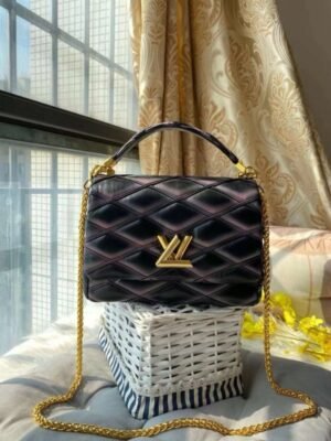 Louis Vuitton LV M23569 Go - 14 Premium With OG Box & Dust Bag (Black Pink - 705) (BB)