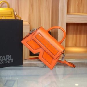 Karl Lagerfeld K IKON Crossbody Shoulder Bag With OG Box & Dust Bag (Orange - 925)(BSB)