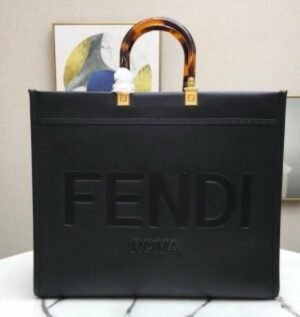 Fendi roma plain ladies trendy leather handbag with dust cover premium quality(BH)