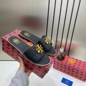 Tory_Burch_Eleanor_Slide_Flat_Black_With_OG_Box