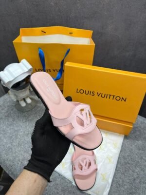 Louis_Vuitton_Lv_Isola_Pink_Flat_Mule_For_Her_Wid_OG_Box_Carry_Bag_Pink