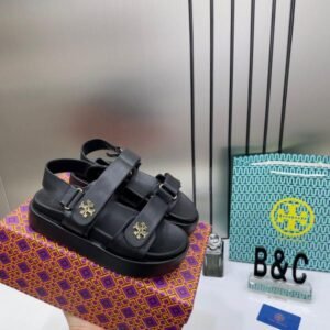 Tory_Burch_Kira_leather_Platform_Sandals_For_Her_With_OG_Box_&_Carry_Bag_2020-TS_Black