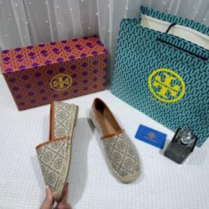 Tory_Burch_T_Monogram_Platform_Espadrille_Logo_Jacquard_Khakhi_With_OG_Box_&_Carry_Bag_888-T5_Khakhi