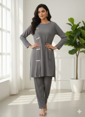 Grey party wear Coord set for Stylish look